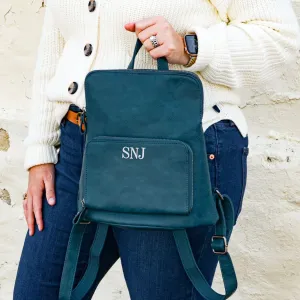 Vegan Leather Monogrammed Julia Backpack