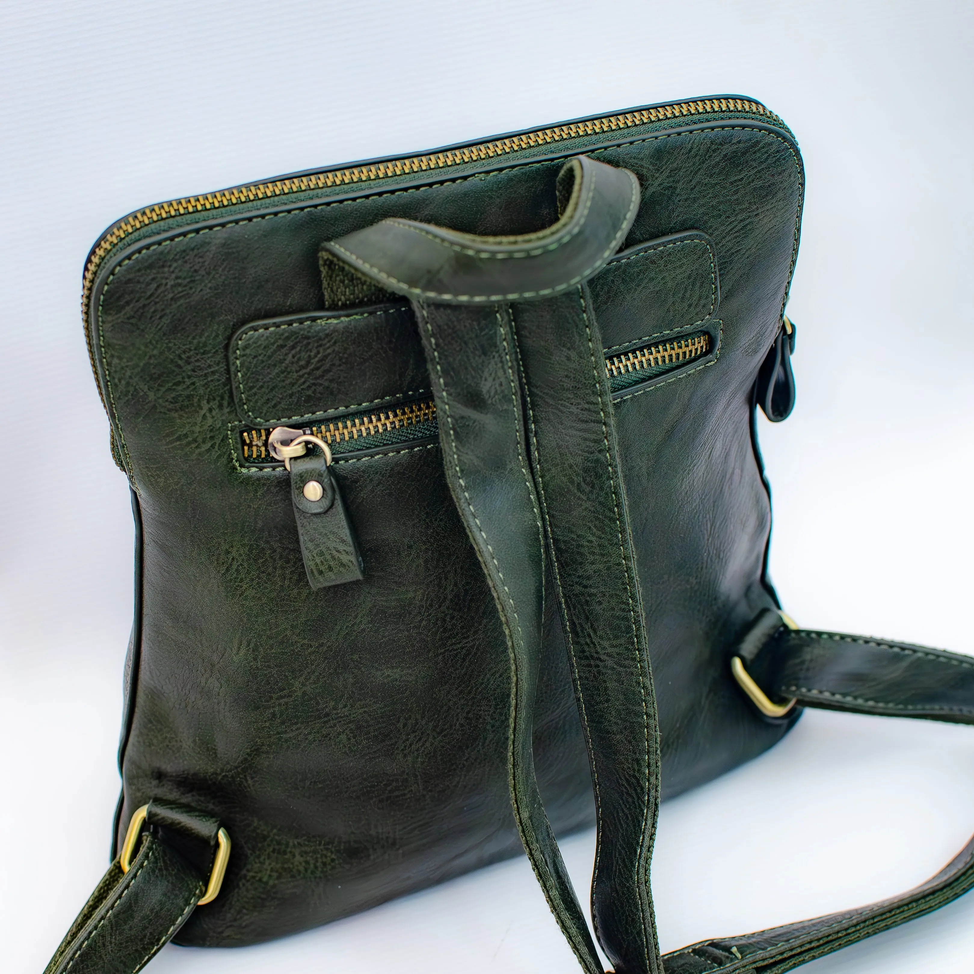Vegan Leather Monogrammed Julia Backpack