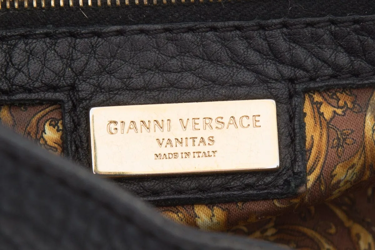 Versace Black Leather Handbag