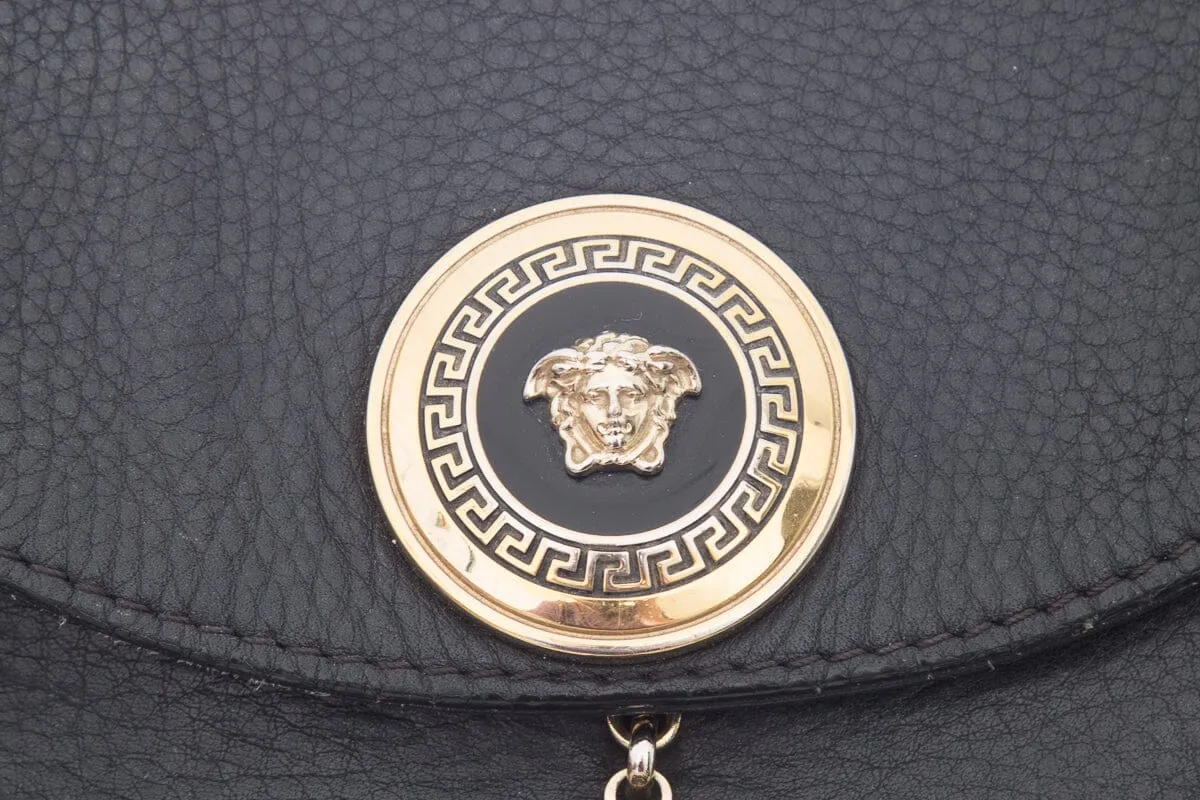 Versace Black Leather Handbag