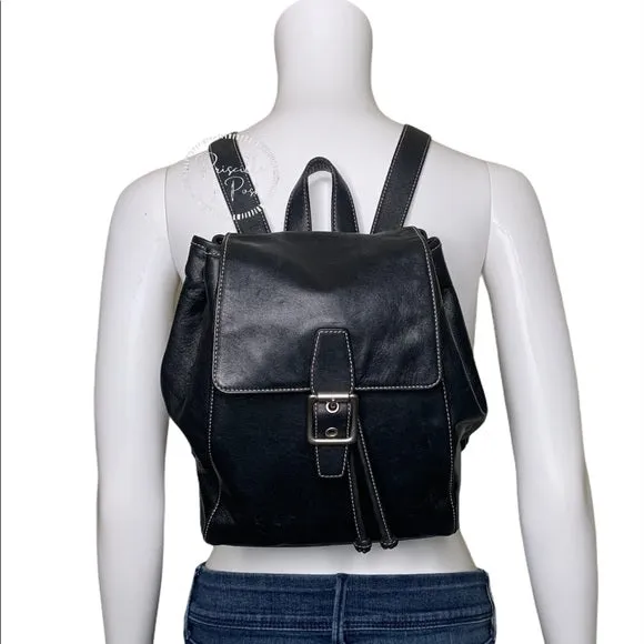 Vintage Coach Black Legacy Backpack Black Leather