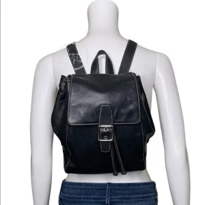Vintage Coach Black Legacy Backpack Black Leather