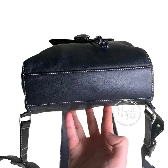 Vintage Coach Black Legacy Backpack Black Leather