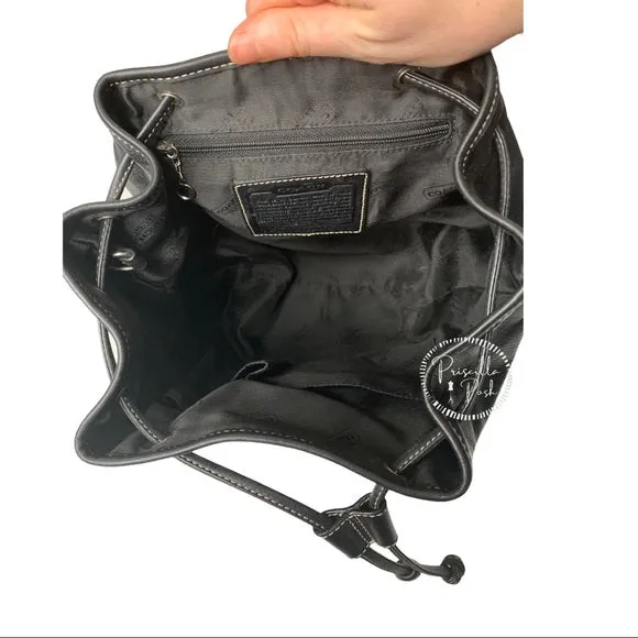 Vintage Coach Black Legacy Backpack Black Leather