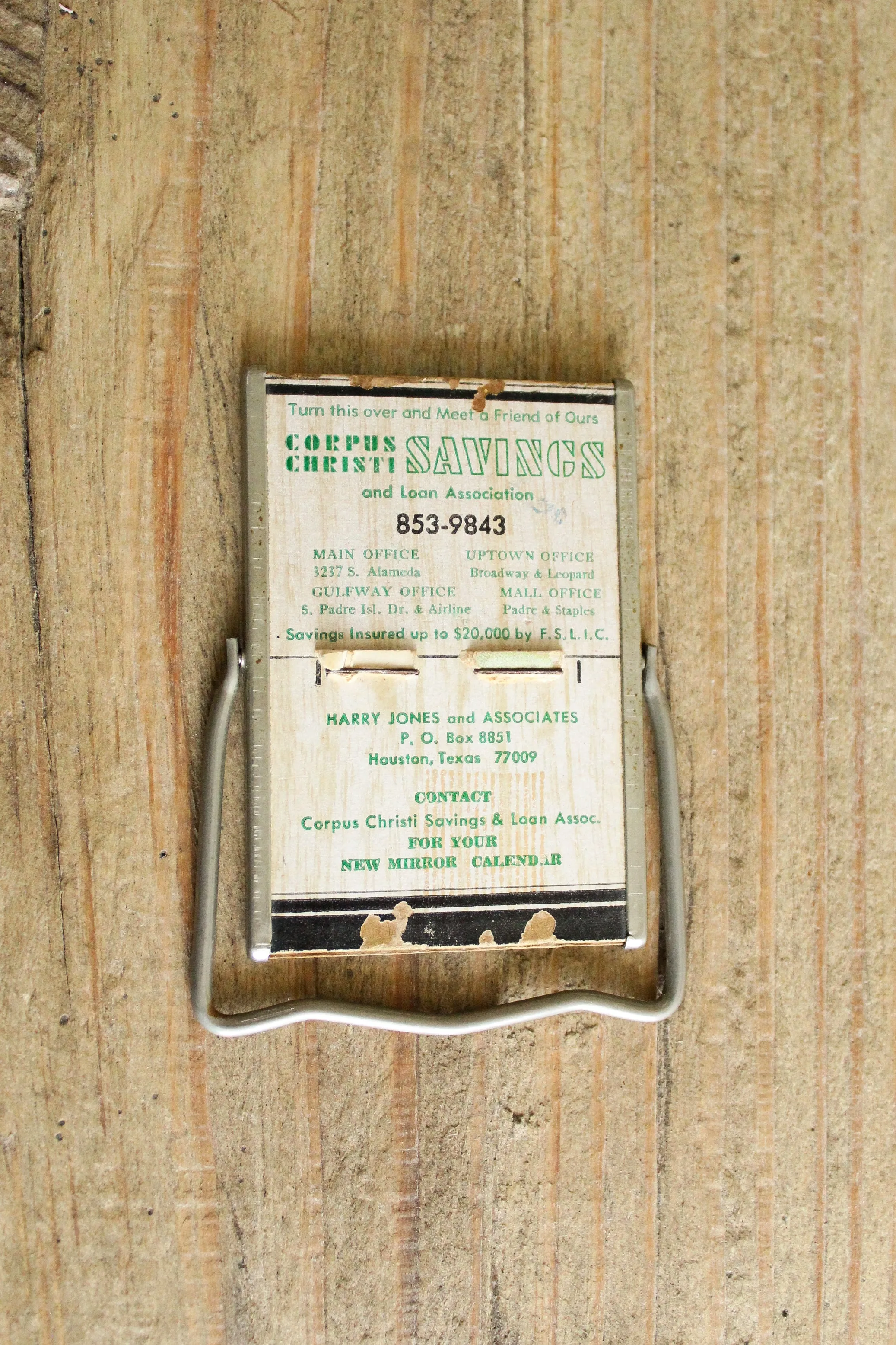Vintage Mini Business Card Standing Mirror