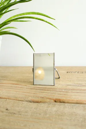 Vintage Mini Business Card Standing Mirror