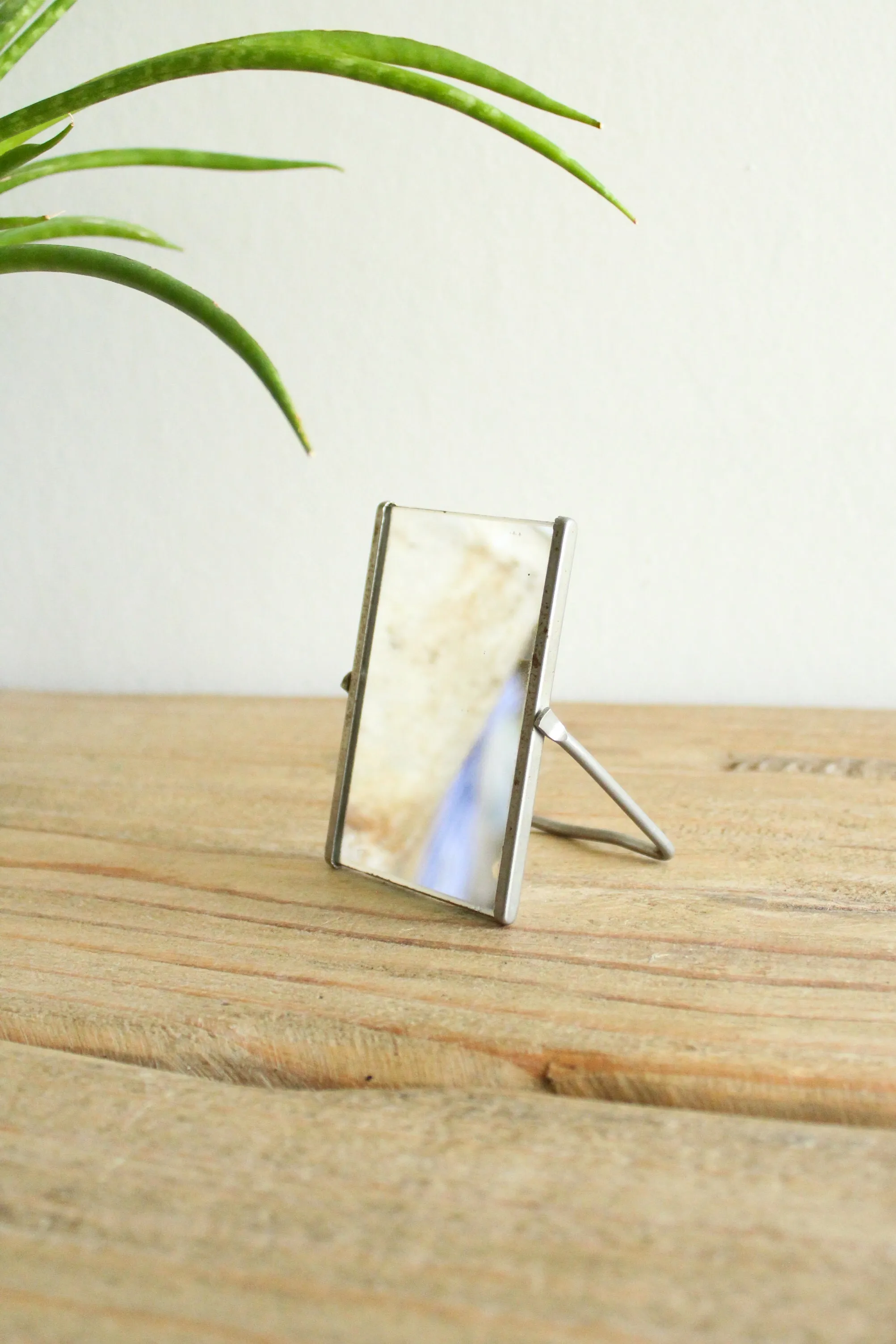 Vintage Mini Business Card Standing Mirror