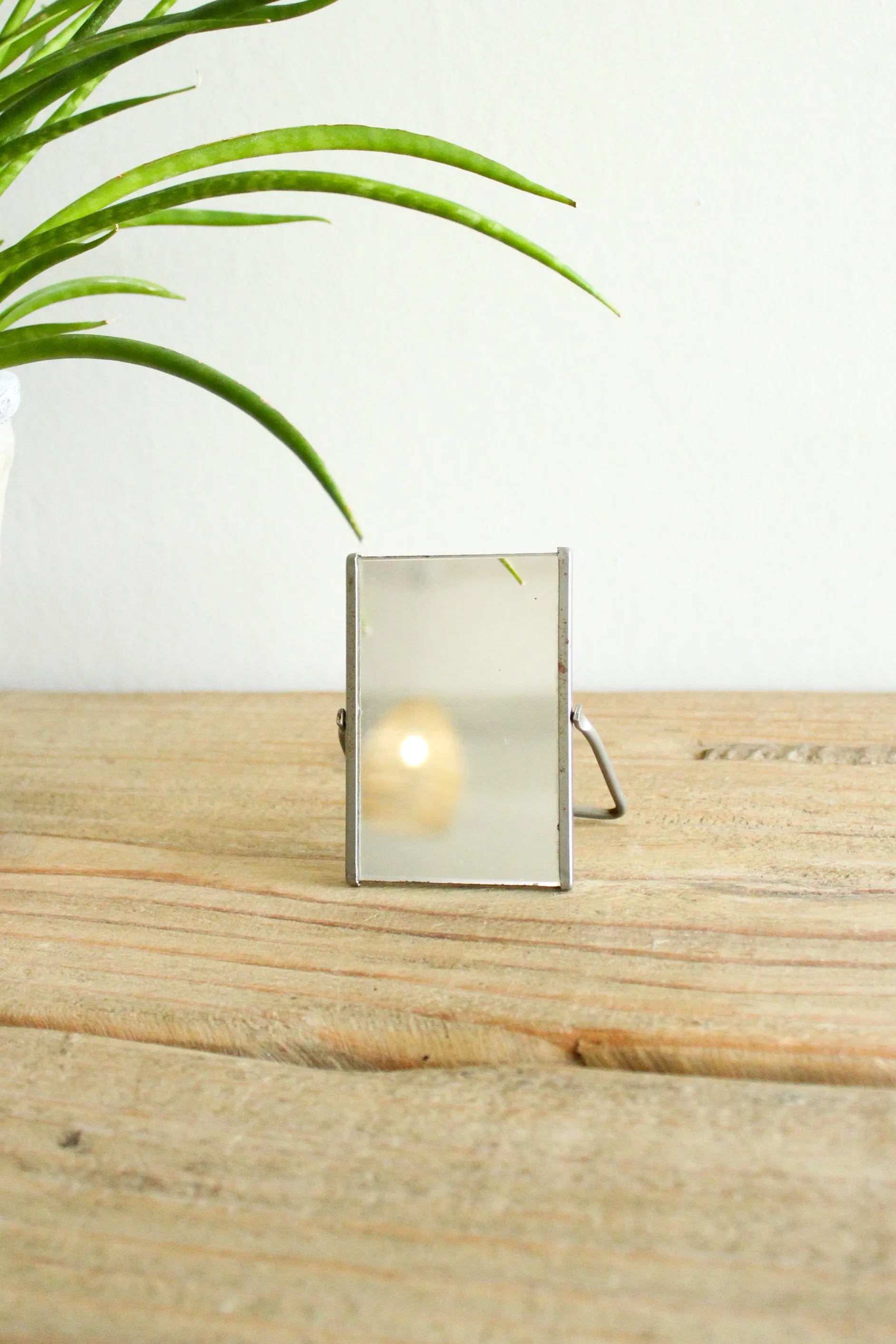 Vintage Mini Business Card Standing Mirror