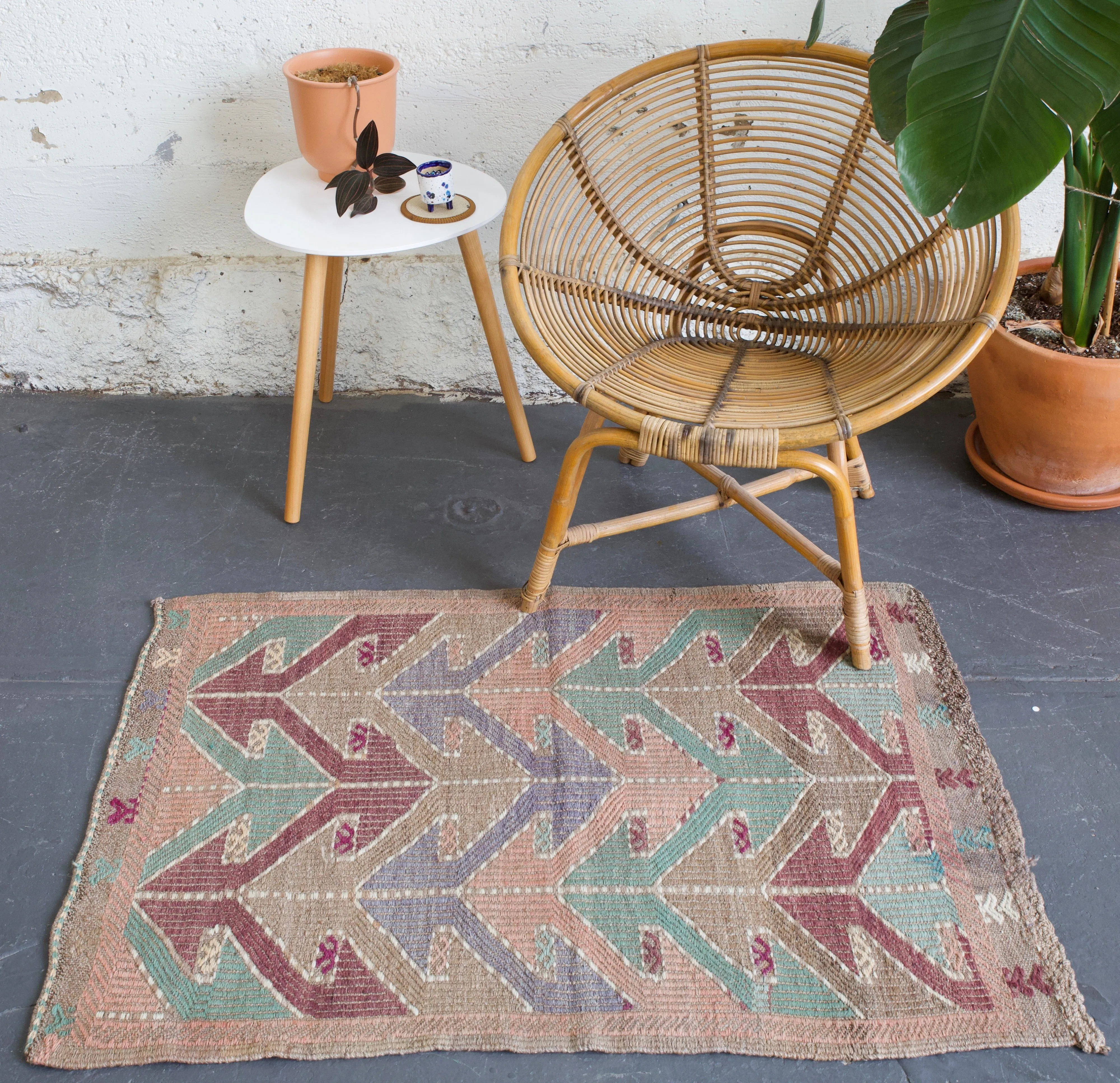 Vintage Mini Turkish Kilim Rug