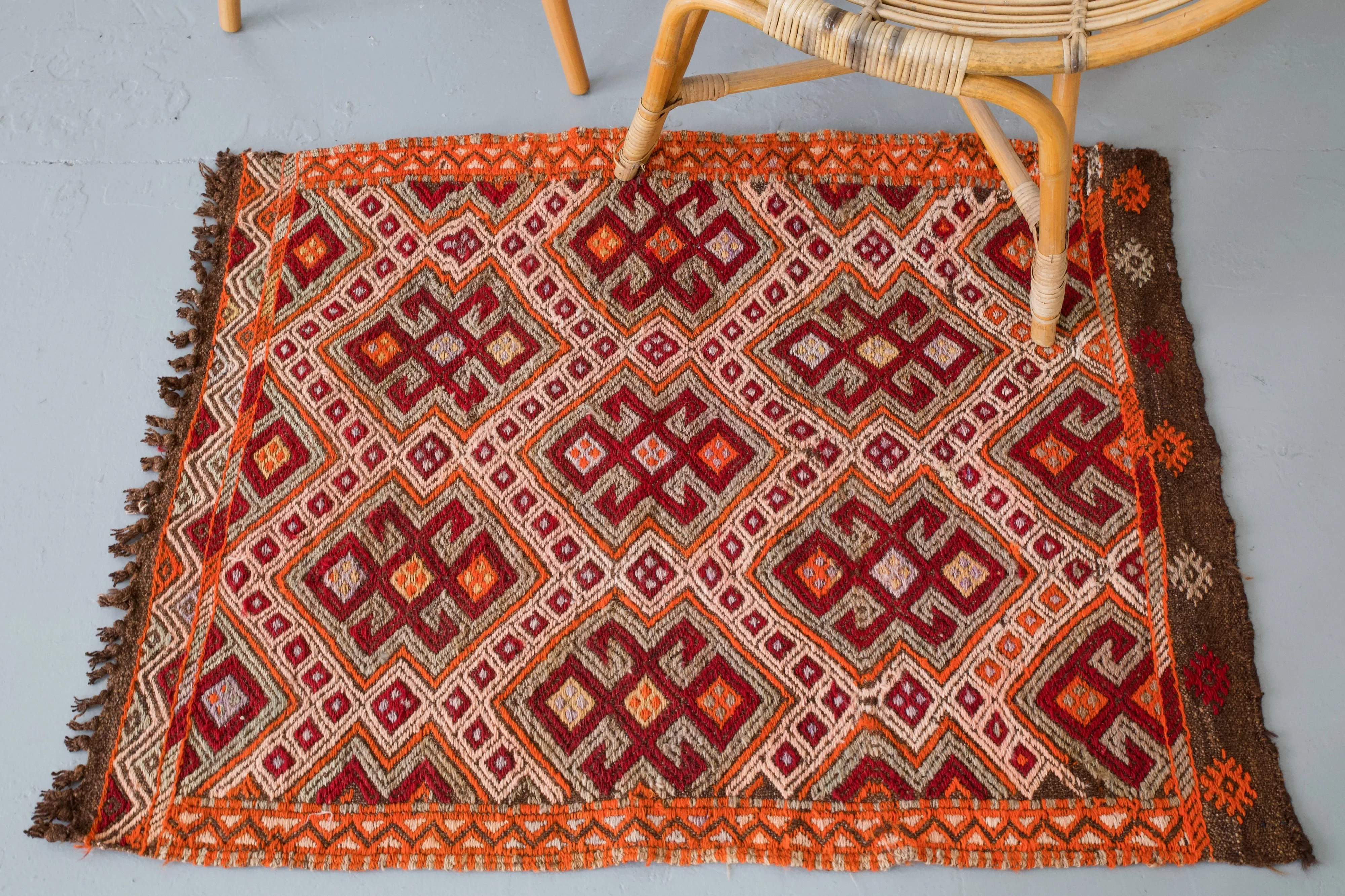 Vintage Mini Turkish Kilim Rug