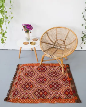 Vintage Mini Turkish Kilim Rug