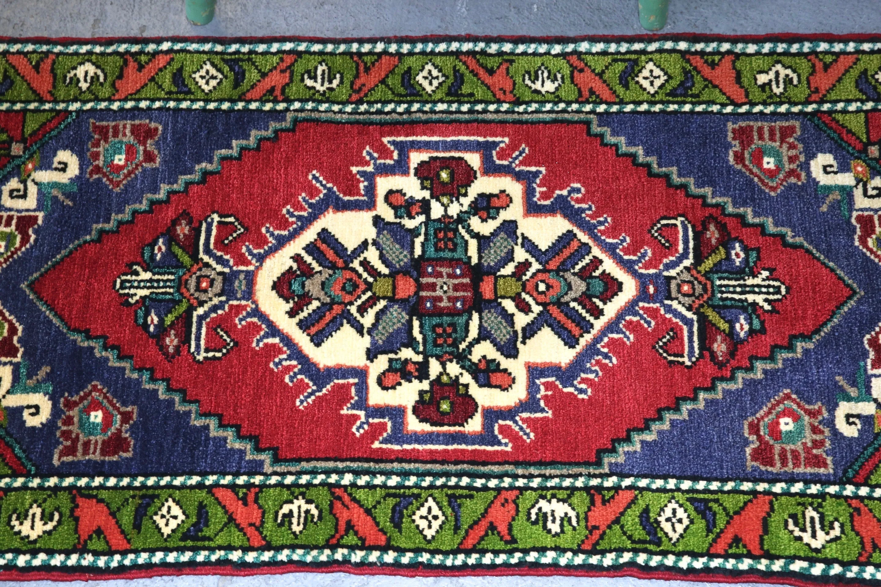 Vintage Mini Turkish Rug 20inx47in