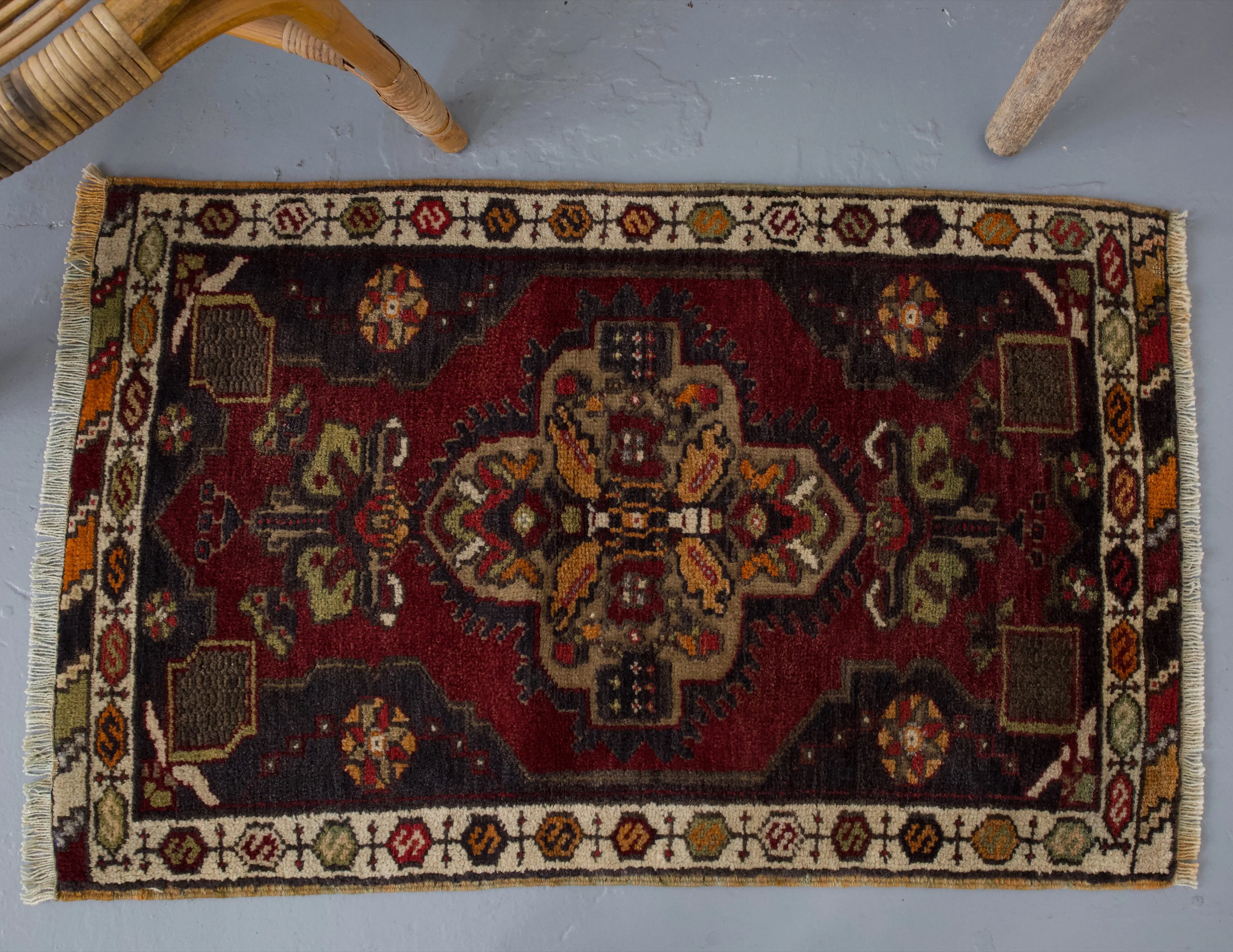Vintage Mini Turkish Rug