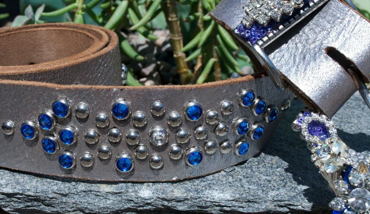 Vintage Rhinestone Belt & Buckle - Medium
