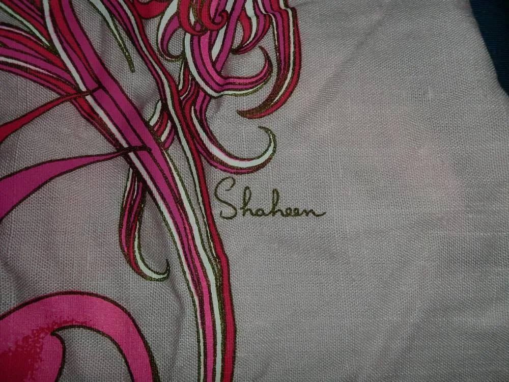 Vintage Shaheen Pink Faux Layer Dress