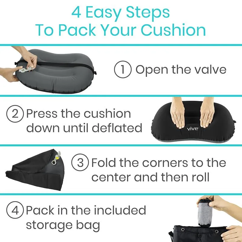 Vive Health Xtra-Comfort Inflatable Lumbar Cushion