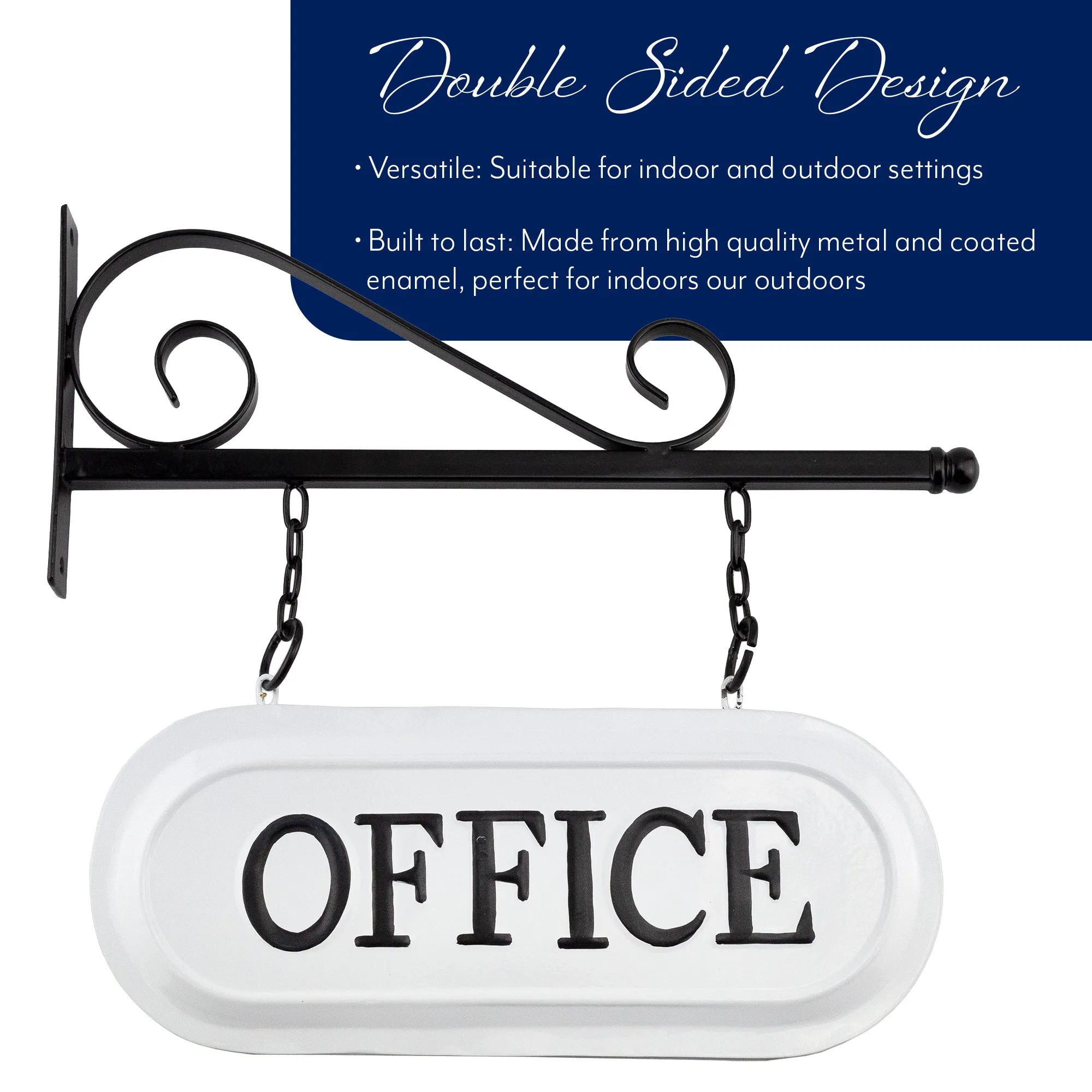 Wall-Mounted Metal Office Sign