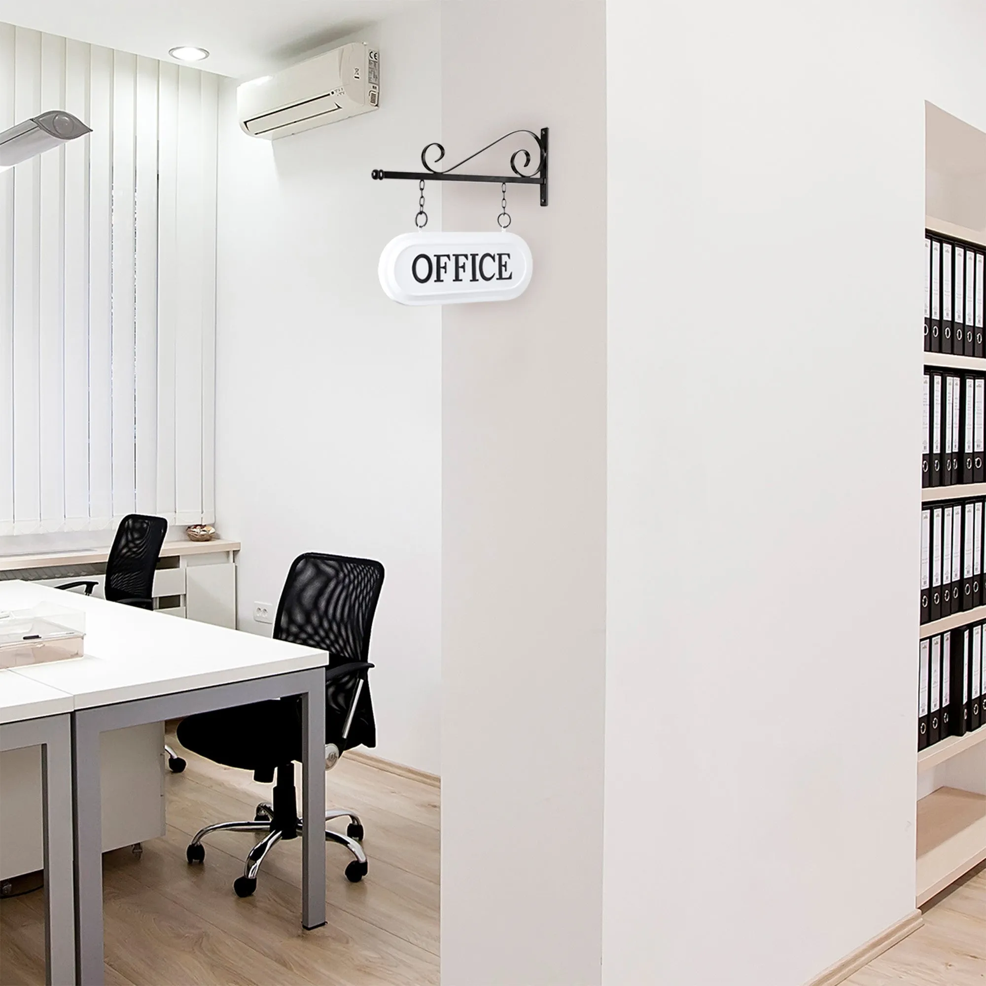 Wall-Mounted Metal Office Sign