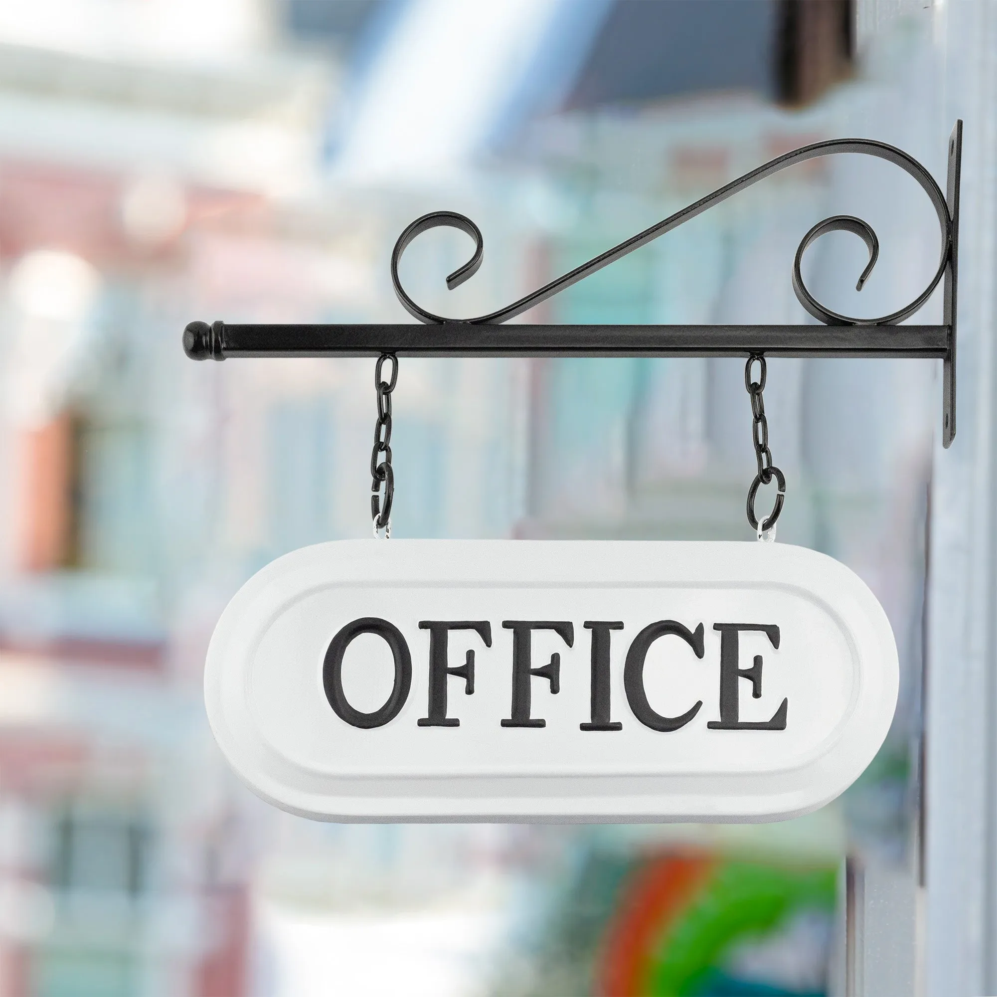 Wall-Mounted Metal Office Sign