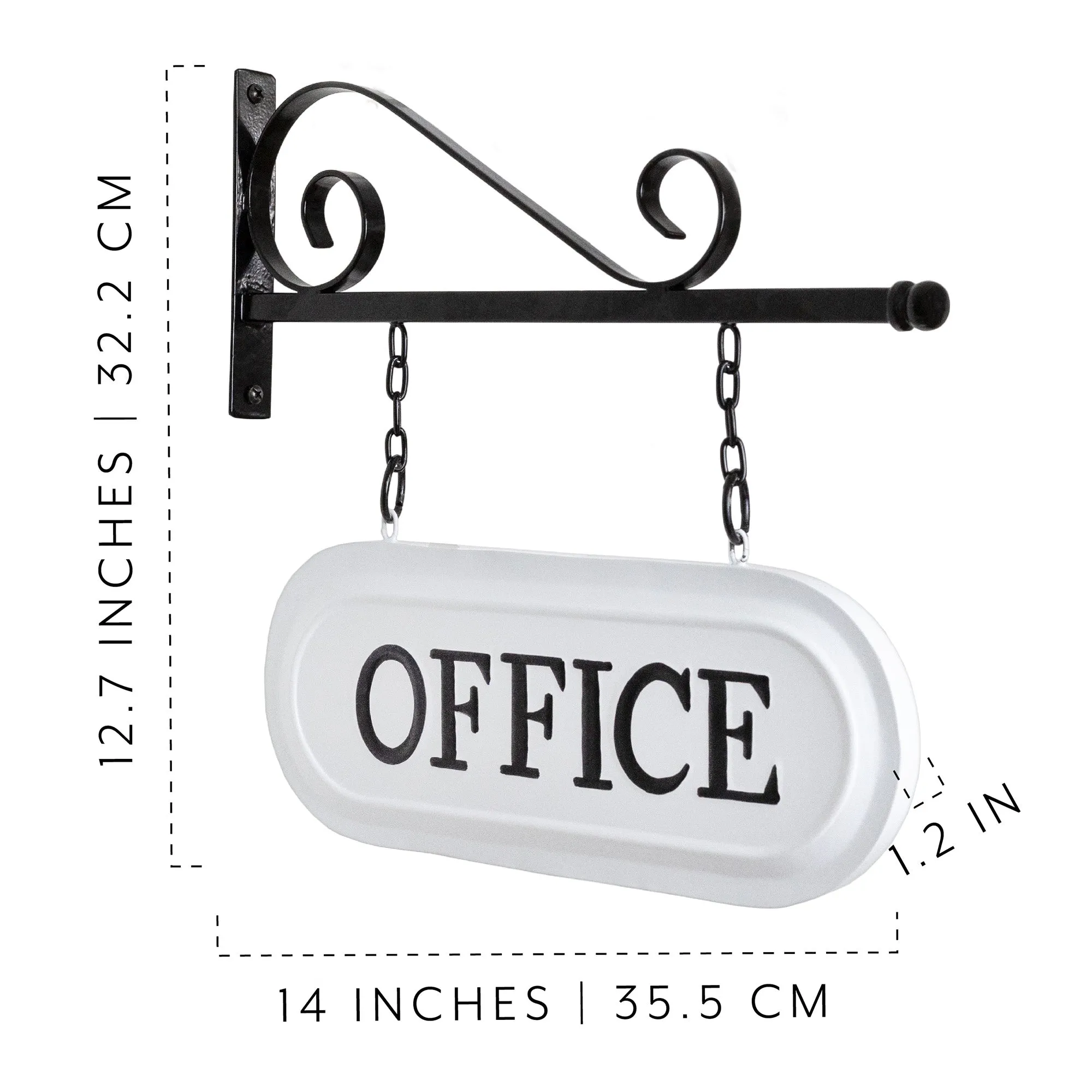 Wall-Mounted Metal Office Sign