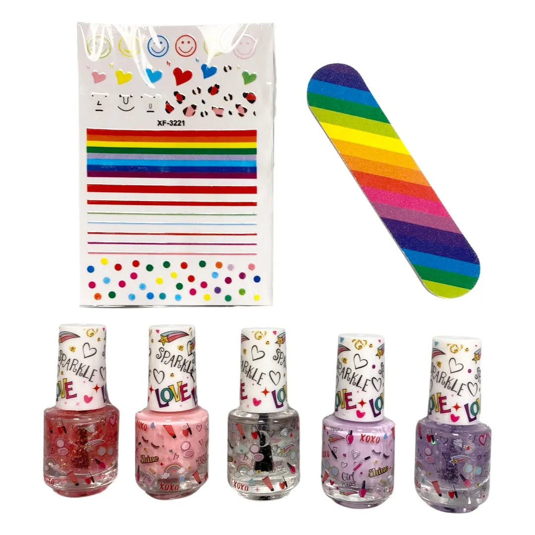 Water Based Peel-Off Nail Polish Set - Princess