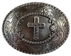 Western Crystal Cross Buckle