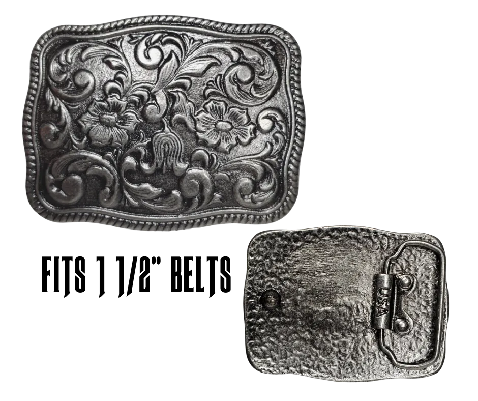 Western Scroll Belt Buckle