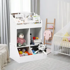 White and Toy Storage Wood Organizer for Toddler odern Contemporary