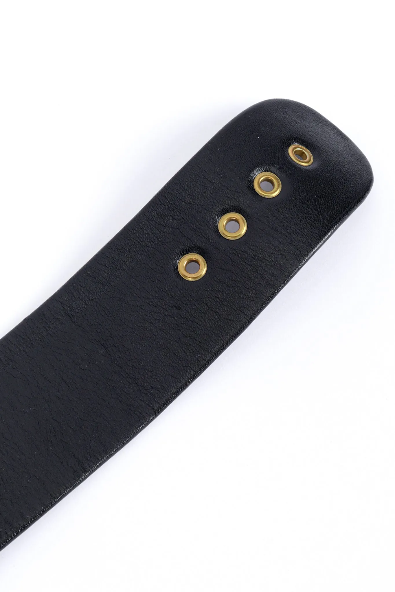 Wide Jeweled Leather Belt