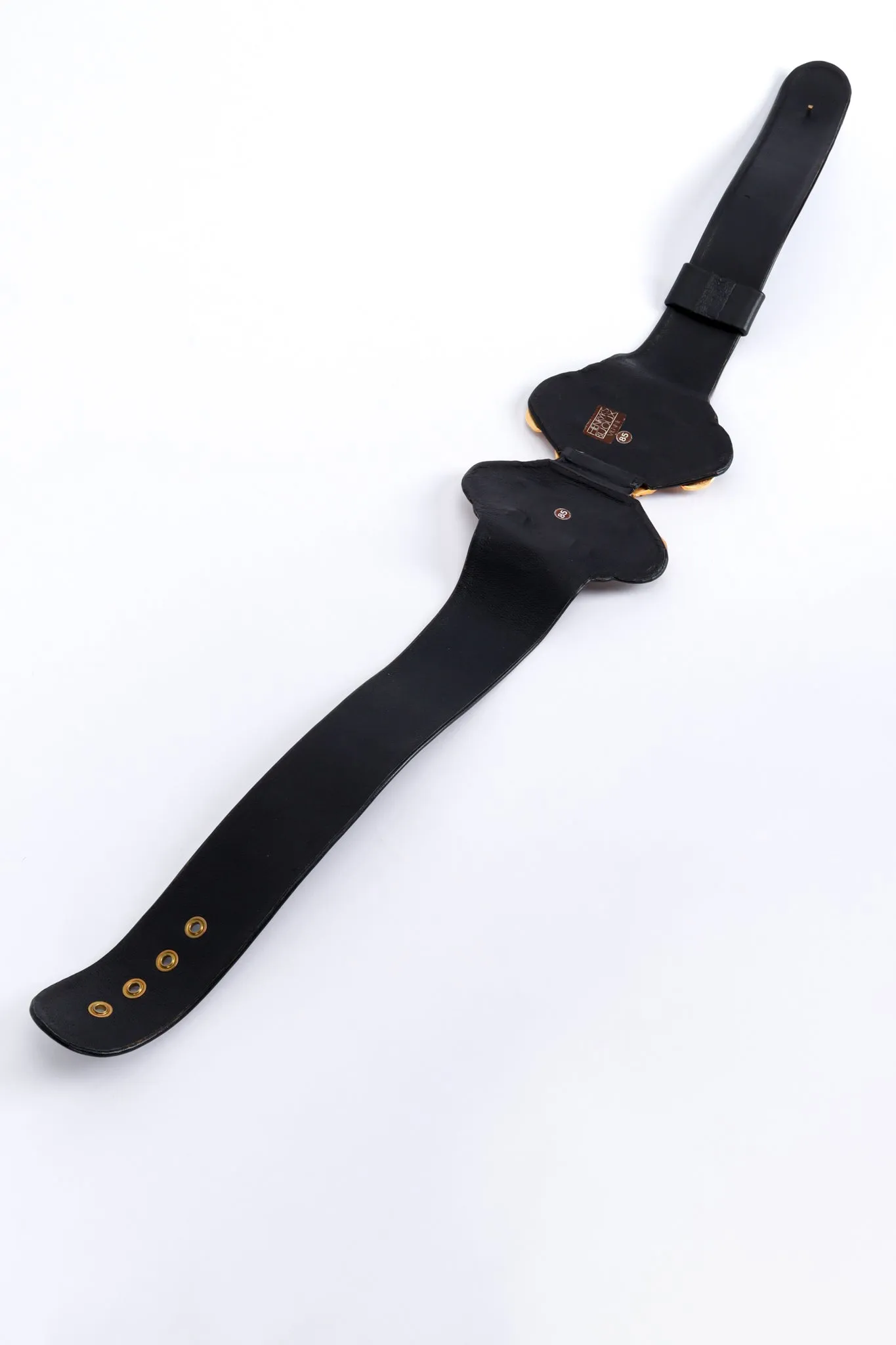 Wide Jeweled Leather Belt