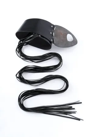Wide Leather Fringe Belt