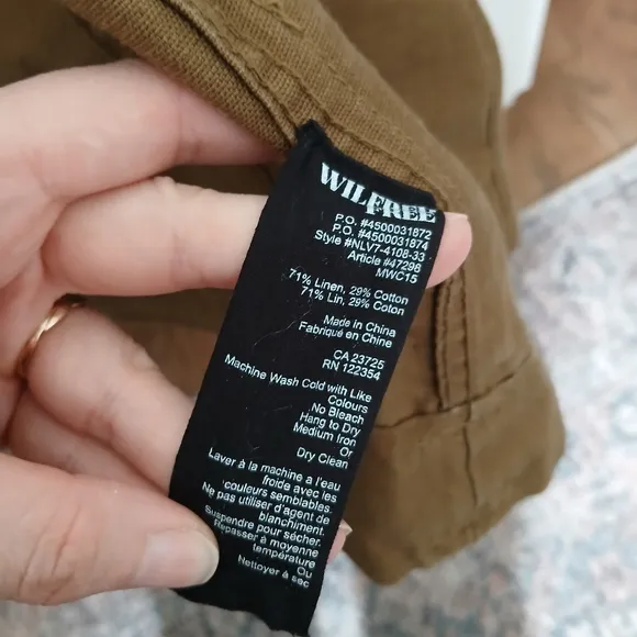 Wilfred Women's Olive Linen Blend Summer Moto Utility Jacket