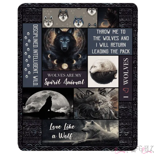 Wolves Sherpa Fleece Blanket