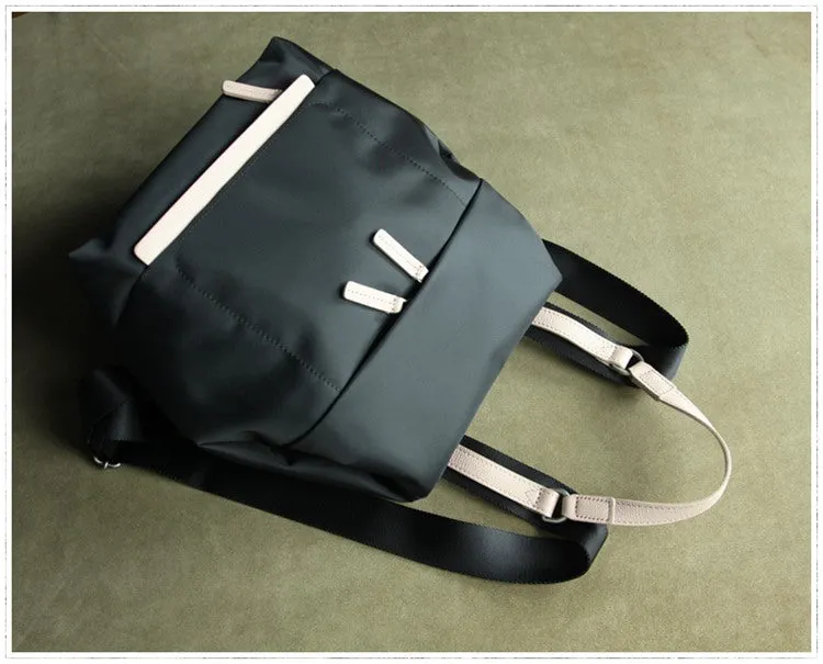 Womens Black Nylon Backpack Best Satchel Backpack Bag Nylon School Rucksack for Ladies