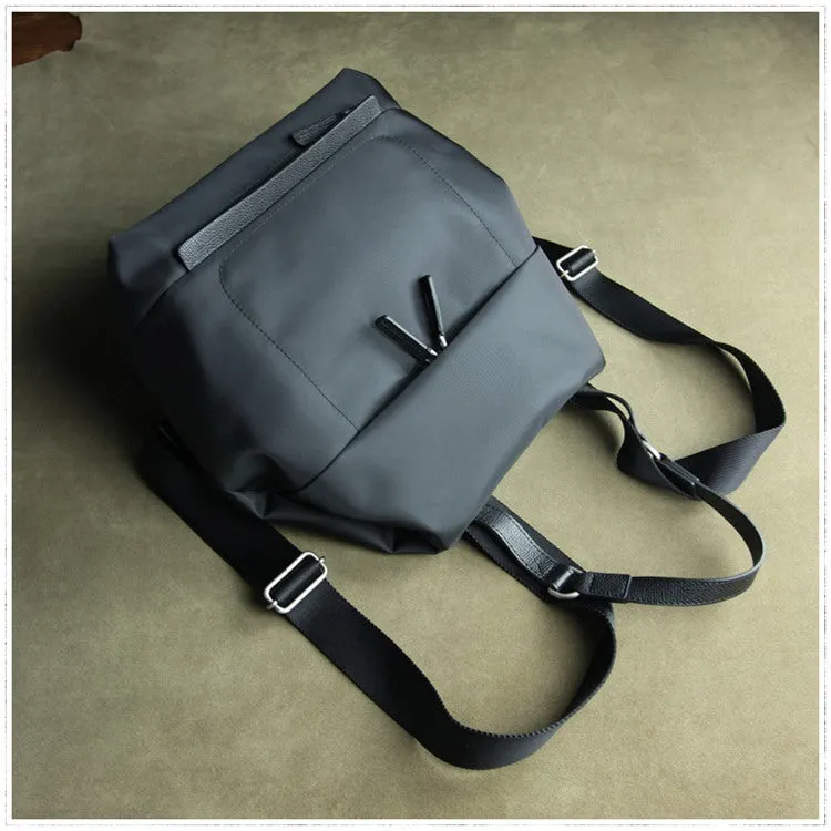 Womens Black Nylon Backpack Best Satchel Backpack Bag Nylon School Rucksack for Ladies