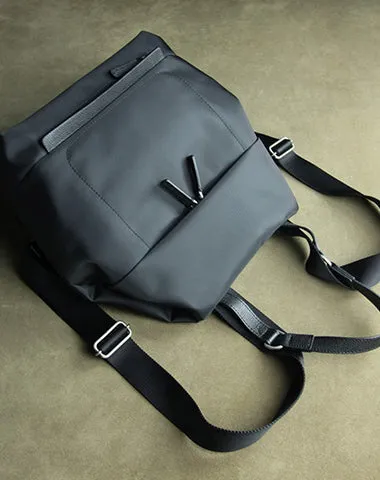Womens Black Nylon Backpack Best Satchel Backpack Bag Nylon School Rucksack for Ladies