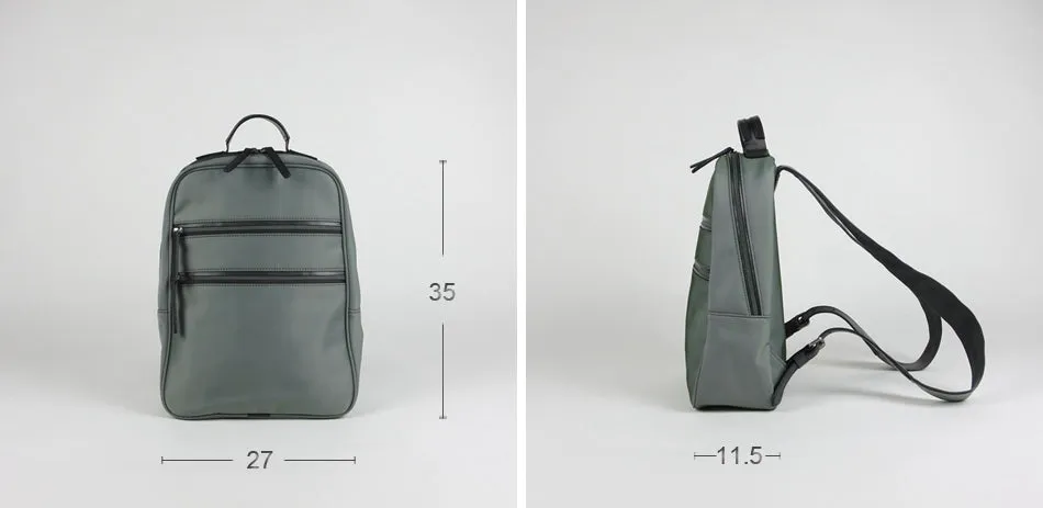 Womens Nylon Backpack Bag Light Green Best Satchel Backpack Nylon School Rucksack for Ladies