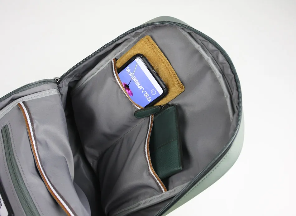 Womens Nylon Backpack Bag Light Green Best Satchel Backpack Nylon School Rucksack for Ladies