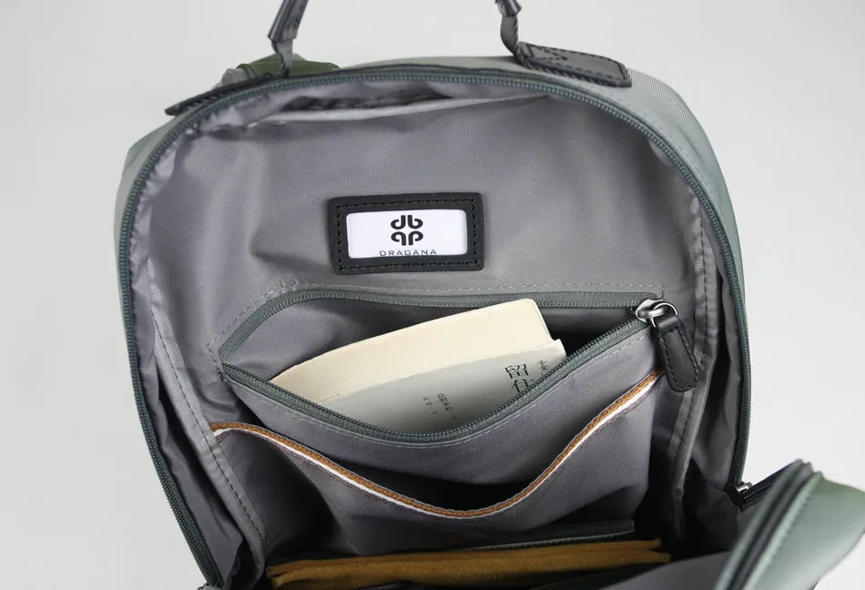 Womens Nylon Backpack Bag Light Green Best Satchel Backpack Nylon School Rucksack for Ladies