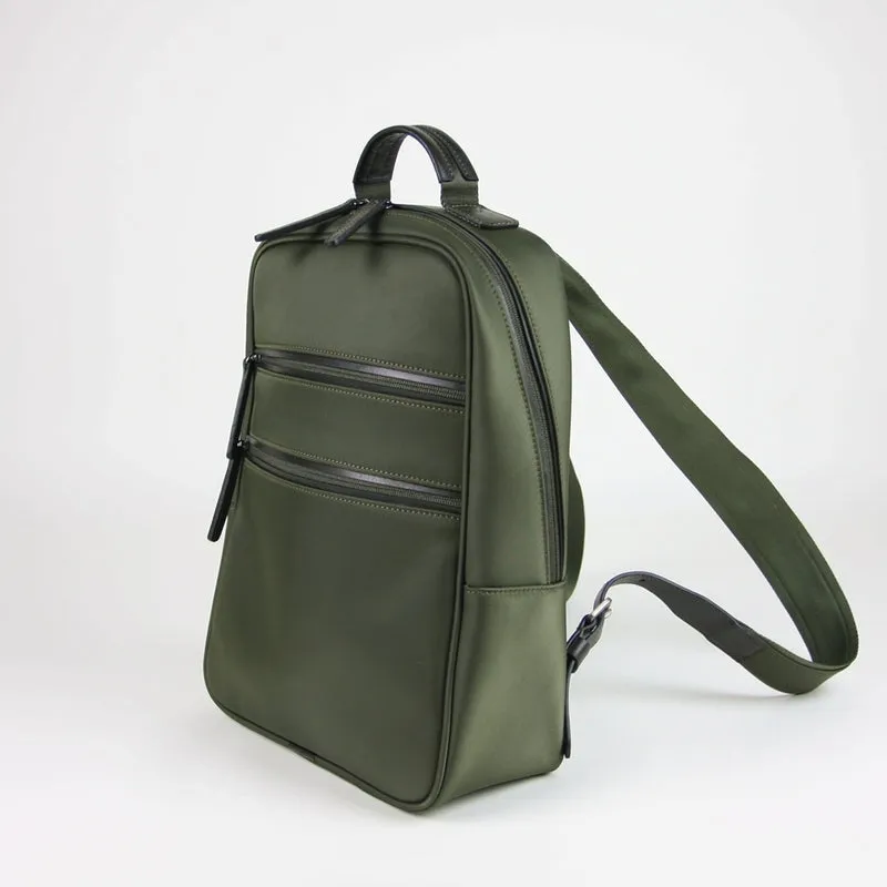 Womens Nylon Backpack Bag Light Green Best Satchel Backpack Nylon School Rucksack for Ladies