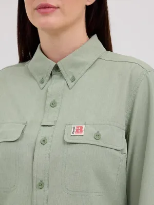 Women's Wrangler Riggs Workwear Lightweight Vented Work Shirt - Green