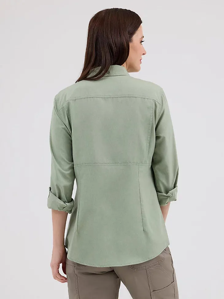 Women's Wrangler Riggs Workwear Lightweight Vented Work Shirt - Green