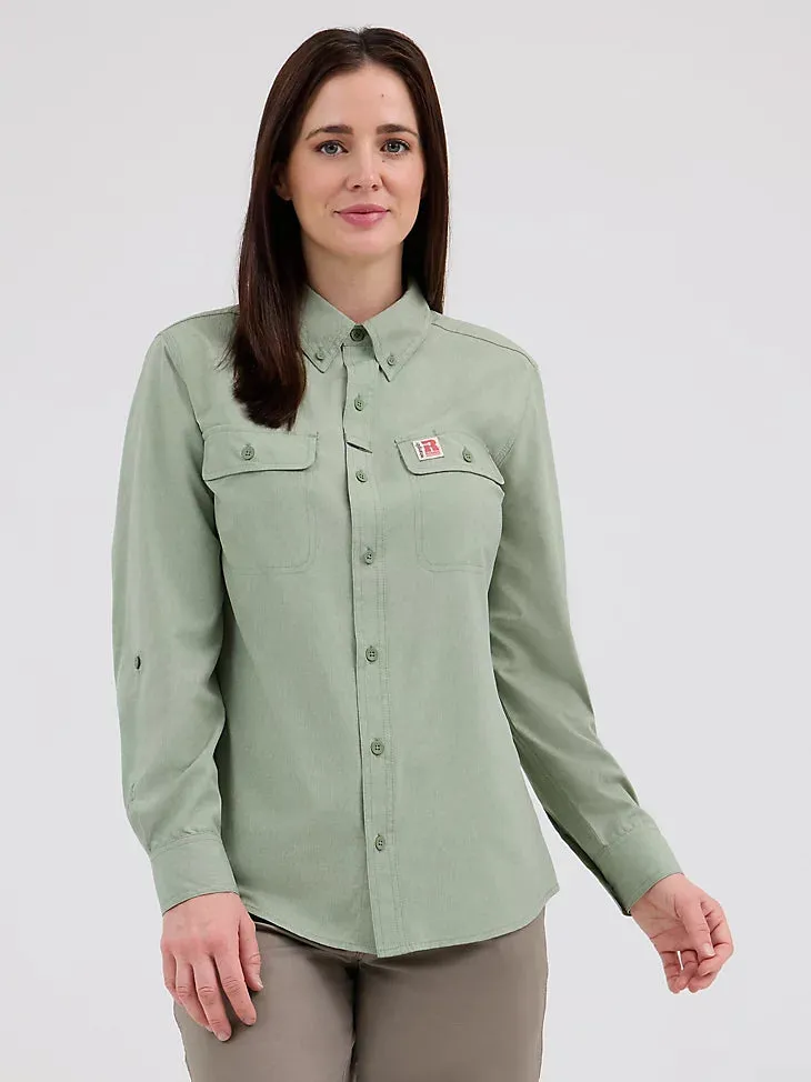 Women's Wrangler Riggs Workwear Lightweight Vented Work Shirt - Green