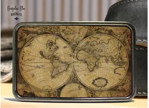 World Map Belt Buckle