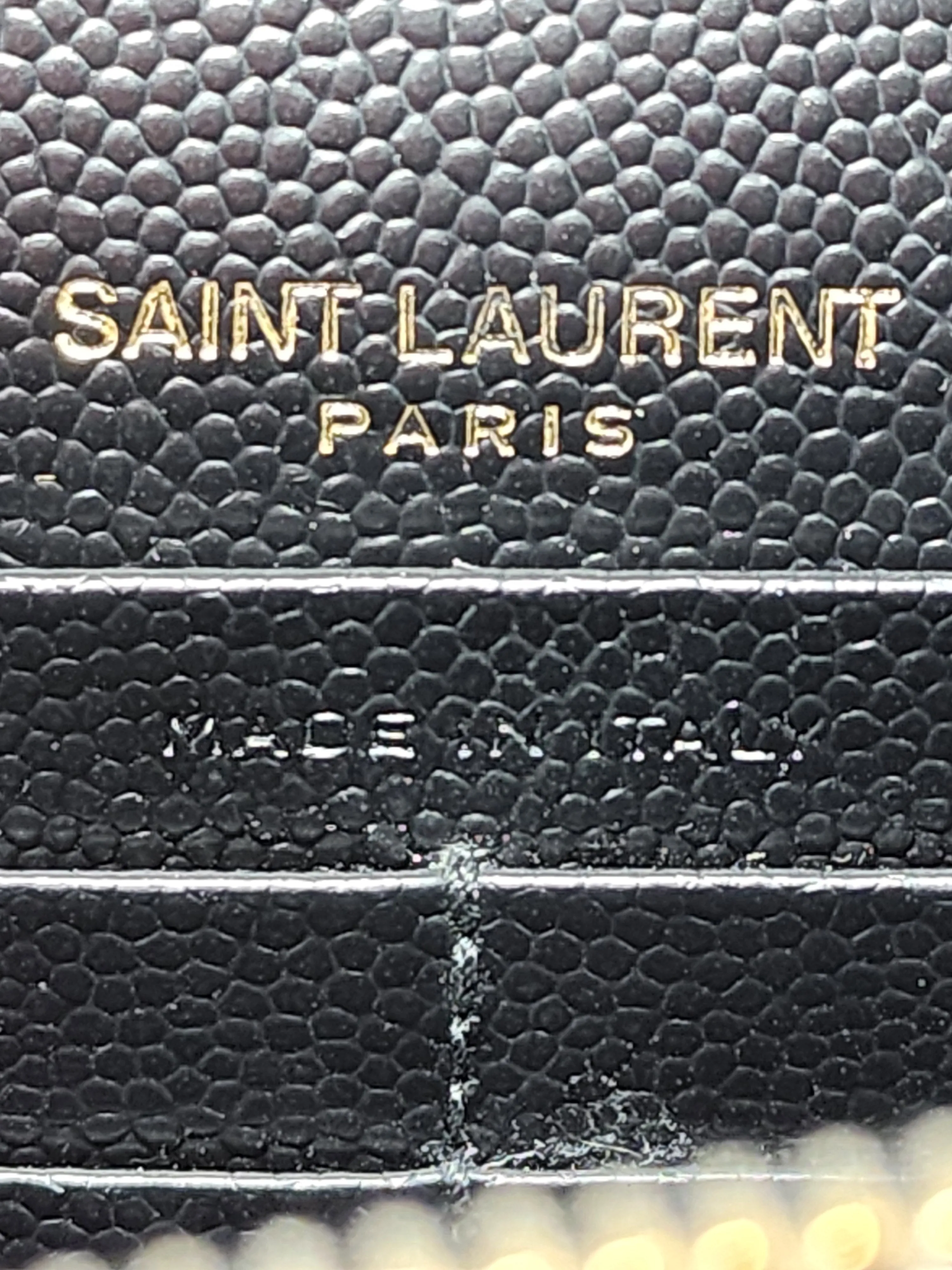 YSL BLACK CASSANDRE CROSSBODY WALLET ON CHAIN