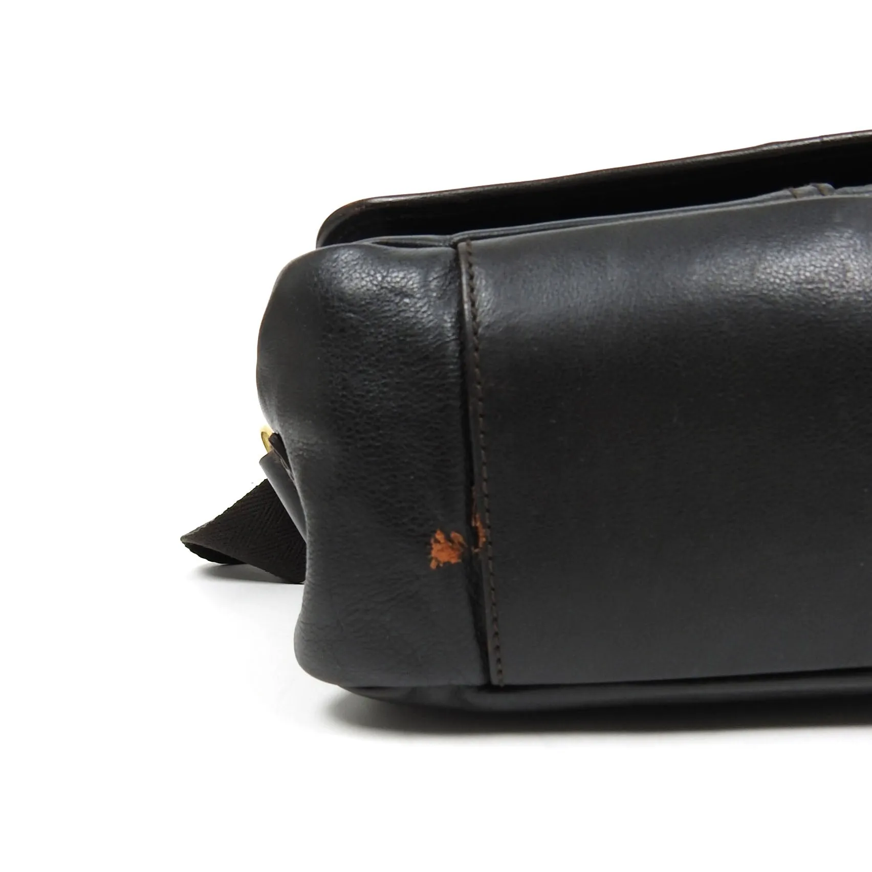 Yves Saint Laurent Rive Gauche Black Leather Muse Messenger