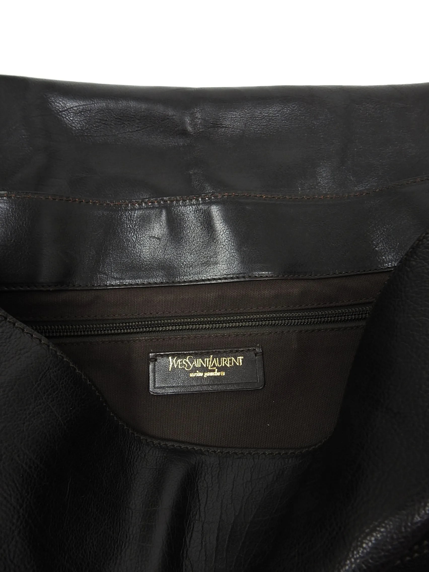Yves Saint Laurent Rive Gauche Black Leather Muse Messenger
