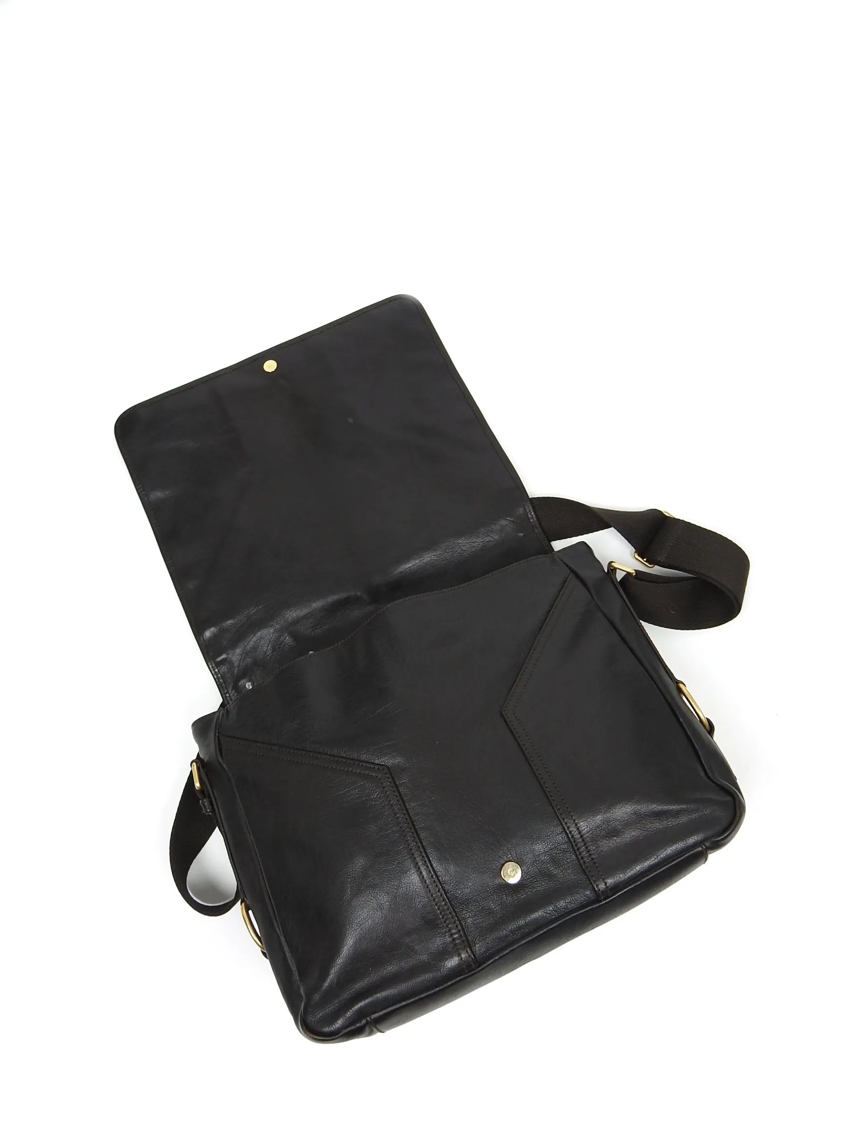 Yves Saint Laurent Rive Gauche Black Leather Muse Messenger