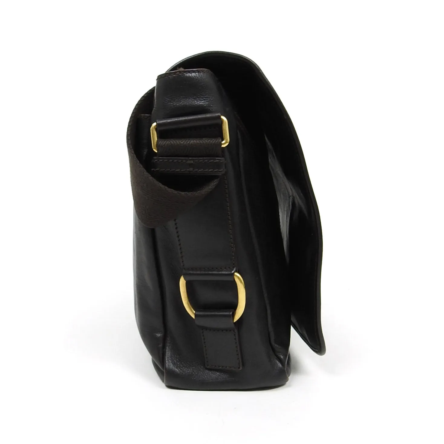 Yves Saint Laurent Rive Gauche Black Leather Muse Messenger