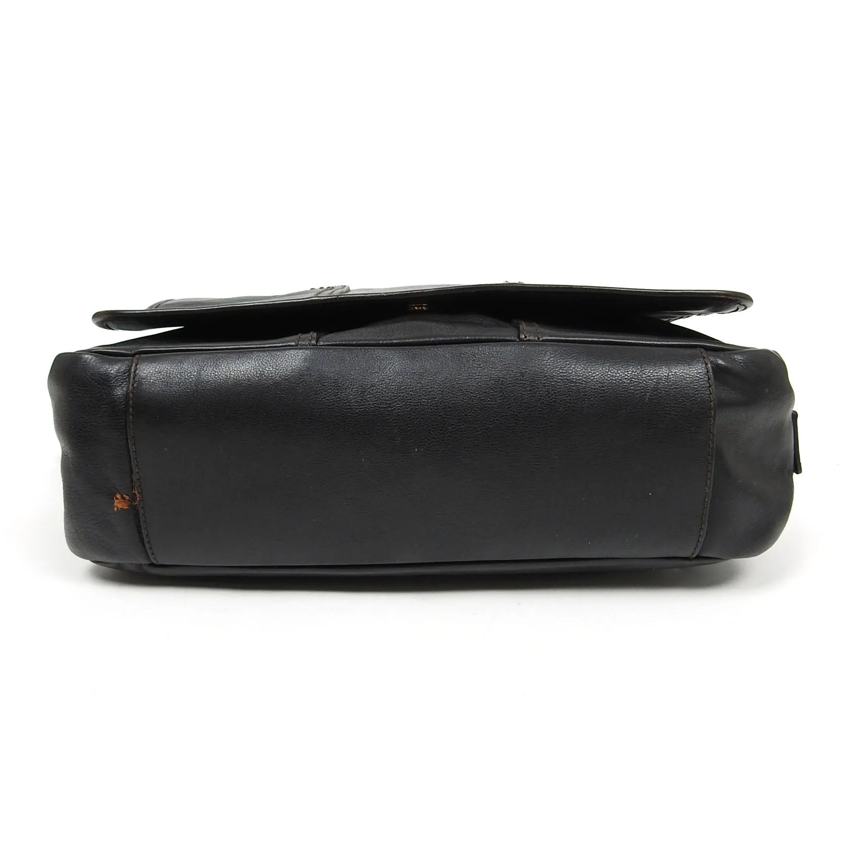 Yves Saint Laurent Rive Gauche Black Leather Muse Messenger